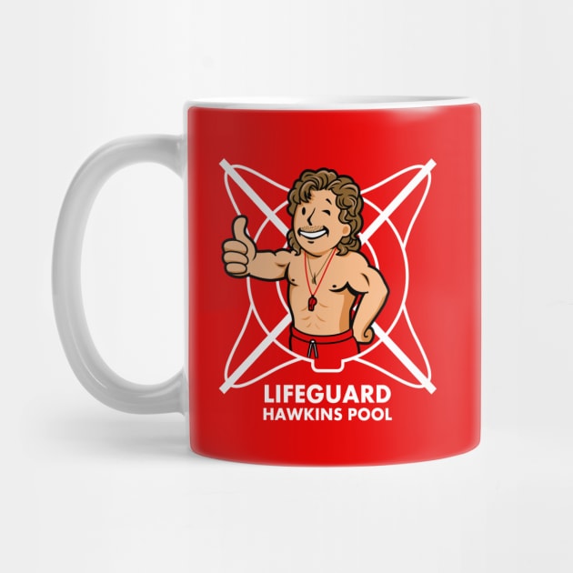 Summer Beach Lifeguard Pool 80's Gamer Mascot Cartoon by BoggsNicolas